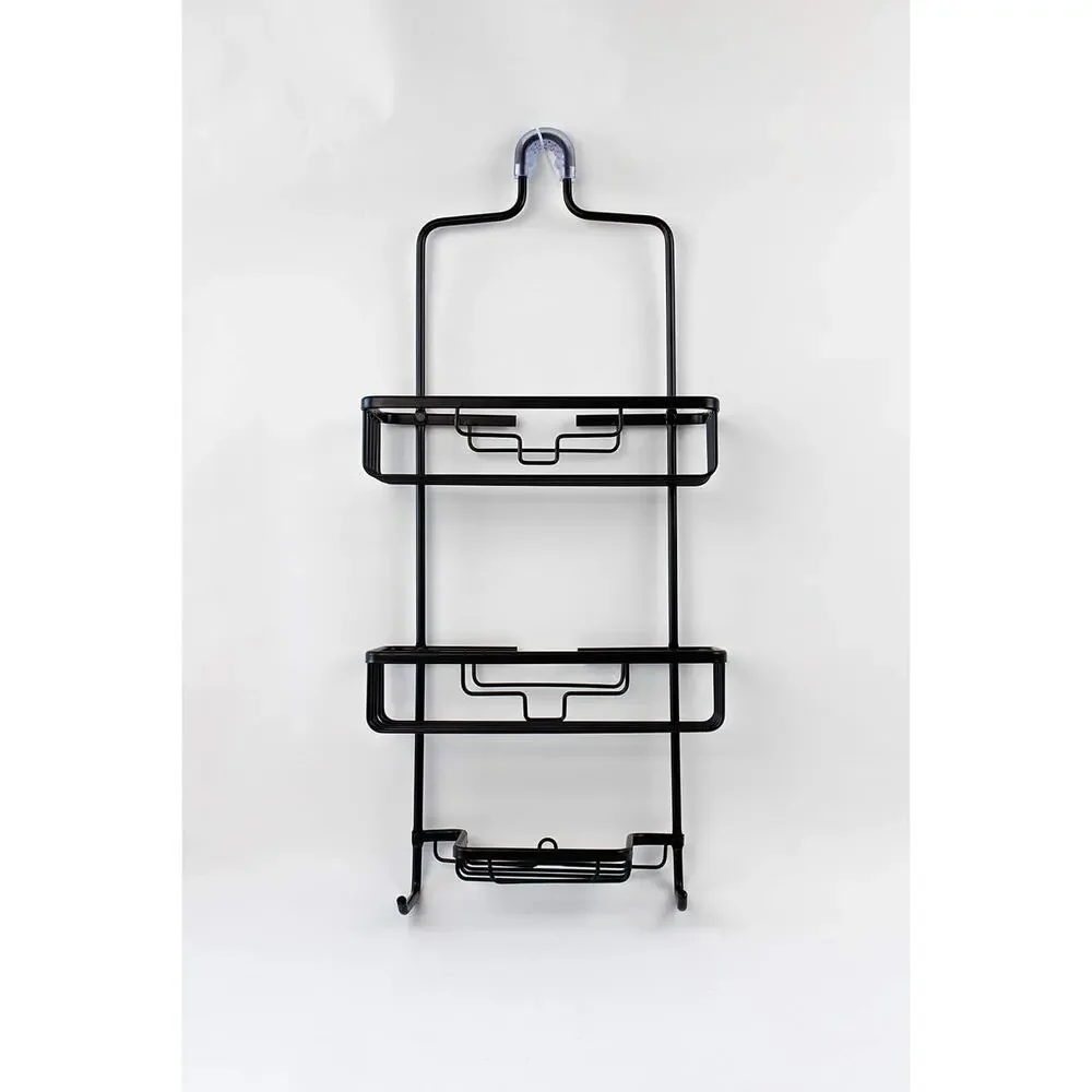 Splash Home Kohala Bathroom Organizers Shower Caddy, 24 x 5 x 11 Matte Black